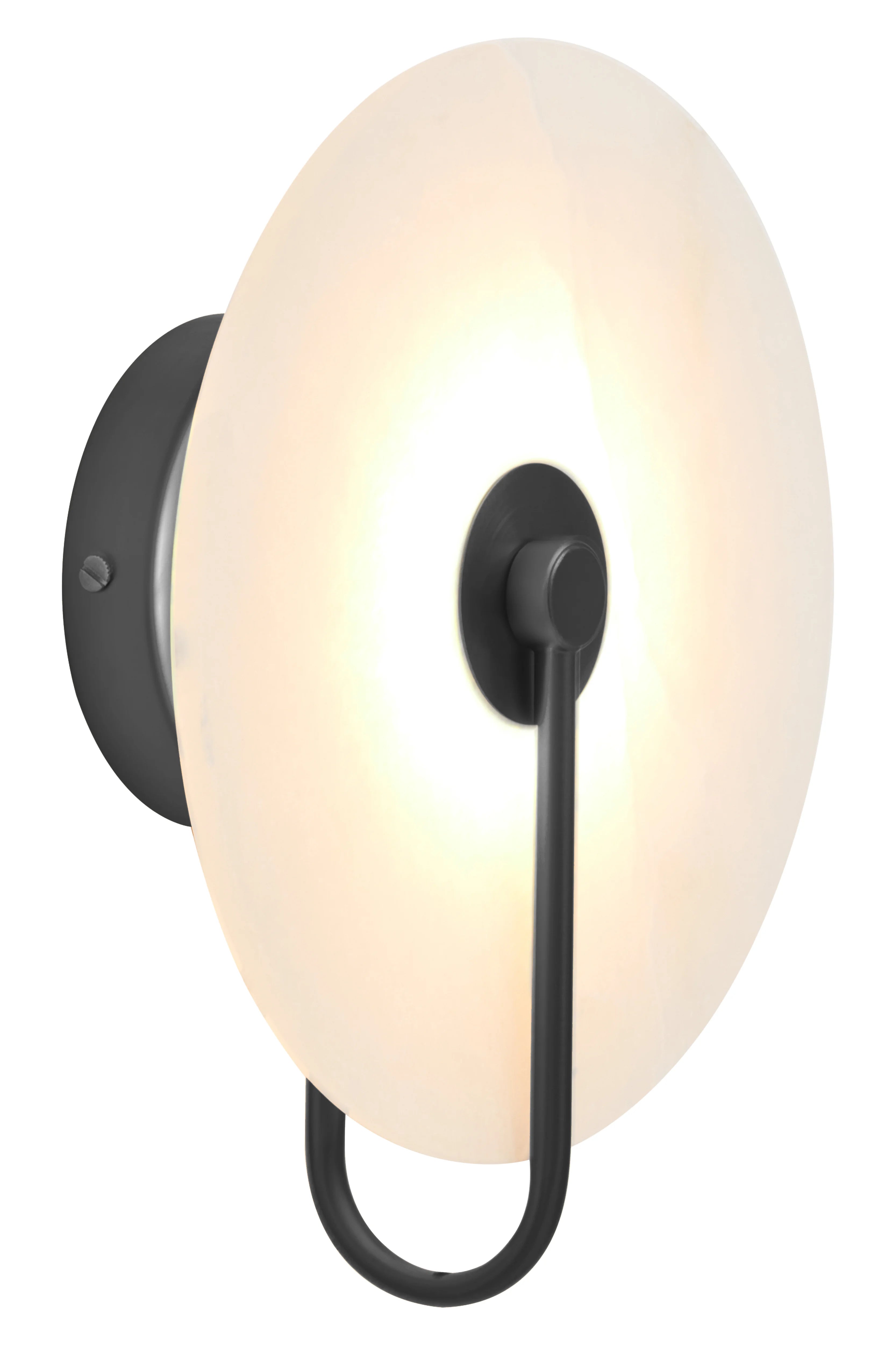 Romeo Black & White Marble Disc Wall Light